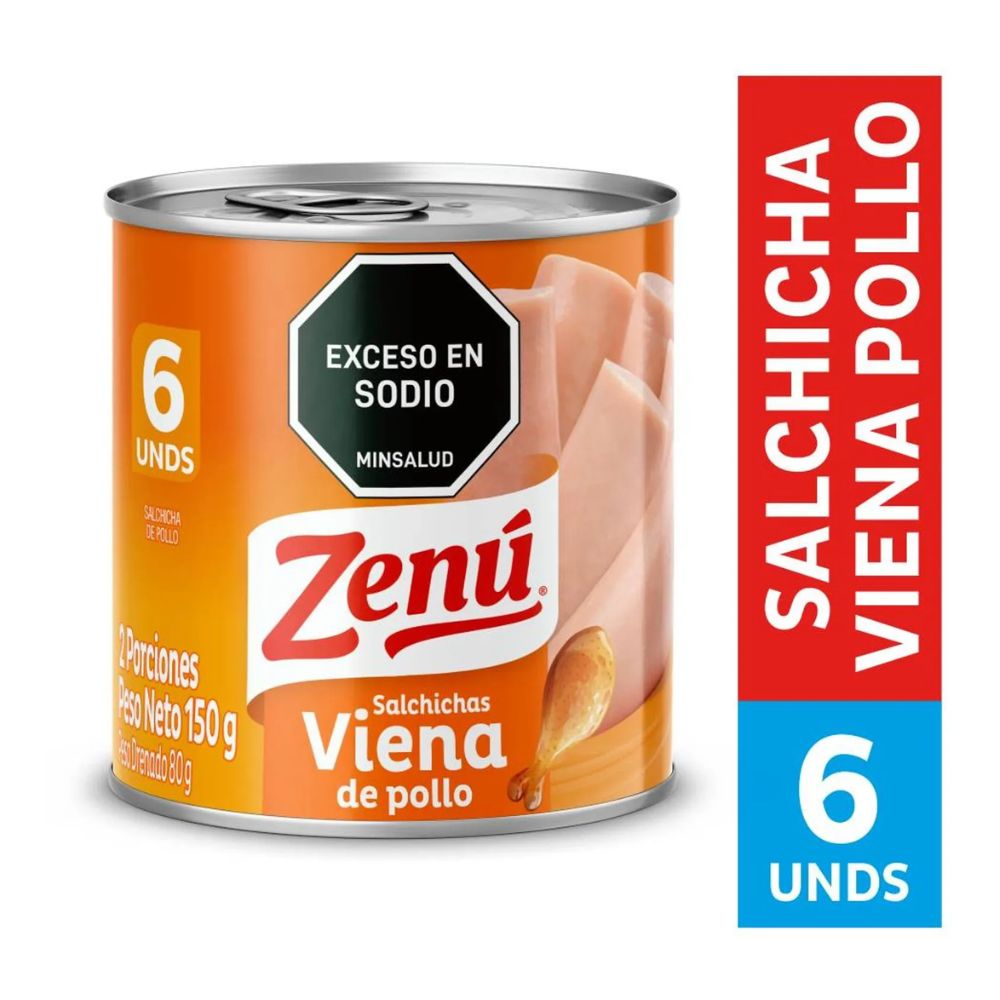 Zenu Salchichas Viena de Pollo x 150g