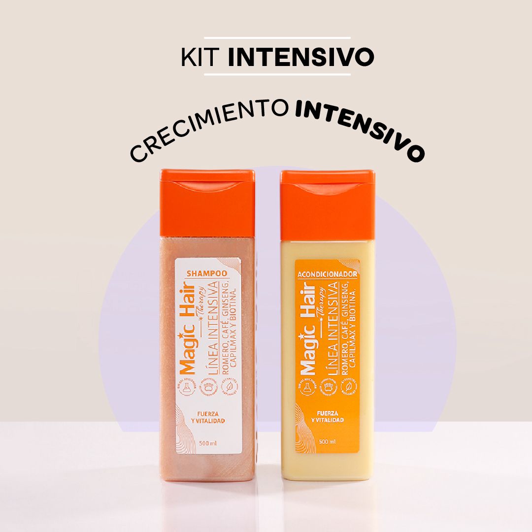 MAGIC HAIR NUEVA LINEA DE CRECIMIENTO INTENSIVO - Shampoo Linea Intensiva 500ml y Acondicionador Linea Intensiva 500ml (2 pack)
