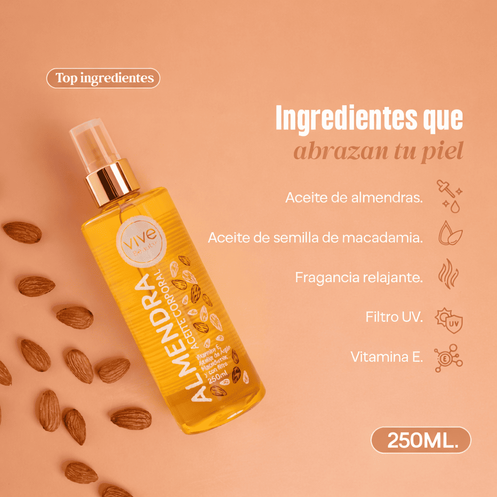 Vive Beauty Aceite Corporal Almendras 250 ml