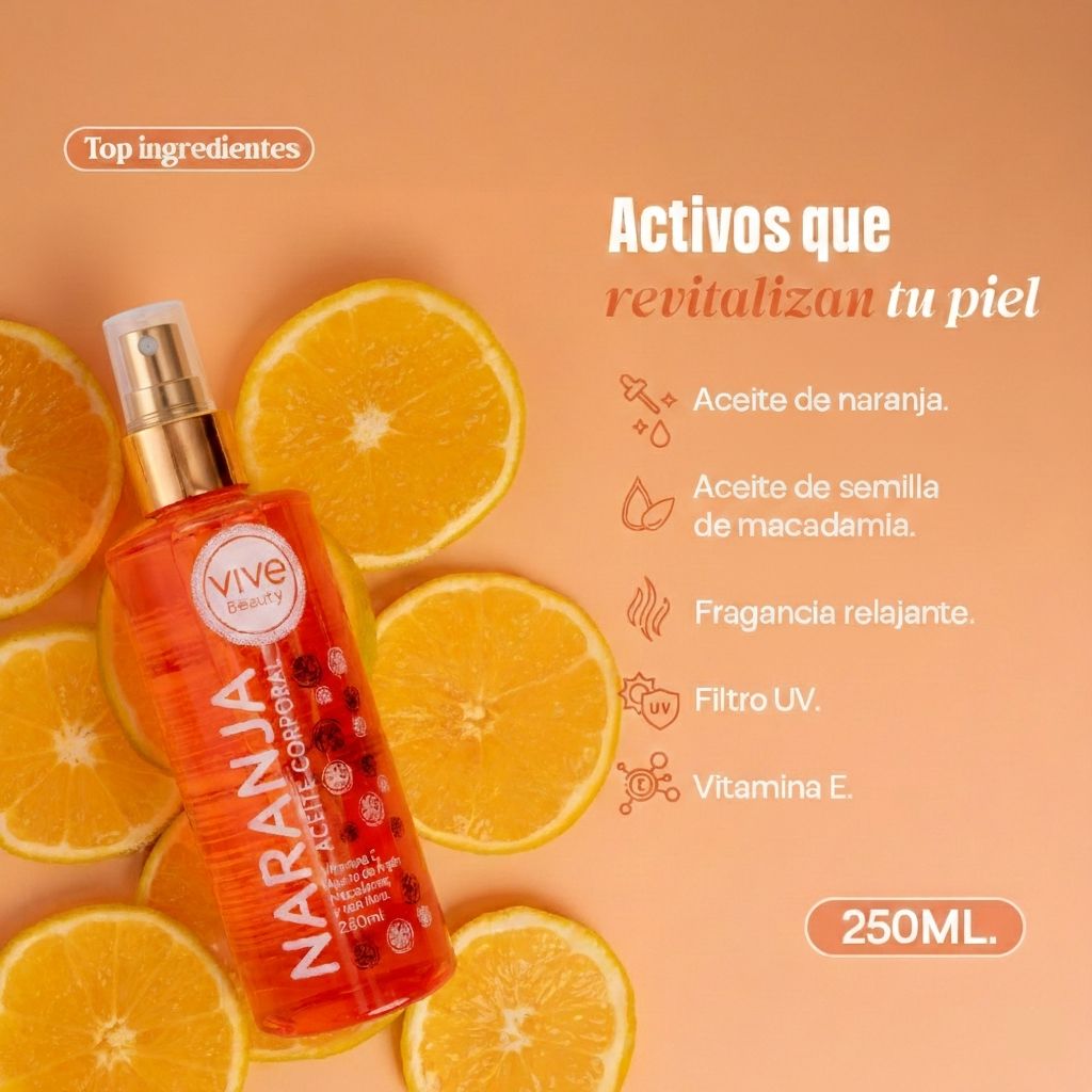 Vive Beauty Aceite Corporal Naranja 250 ml