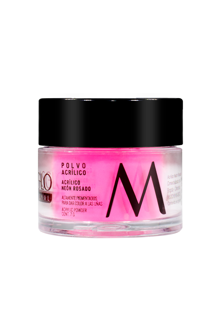 POLVO ACRiLICO NEoN ROSADO 7 GR MASGLO
