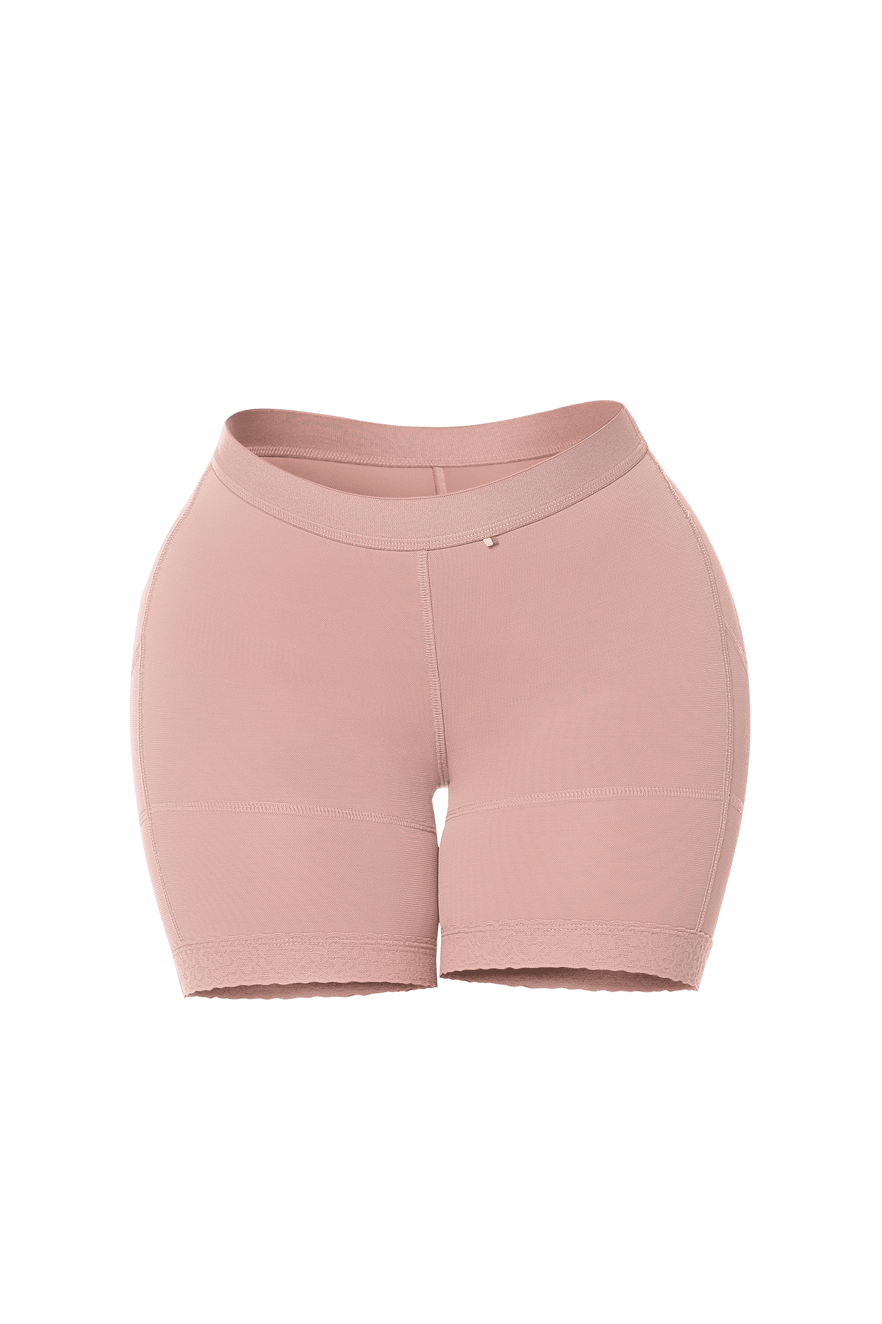 Curvia Short allegra a la cintura media pierna con realce Cocoa