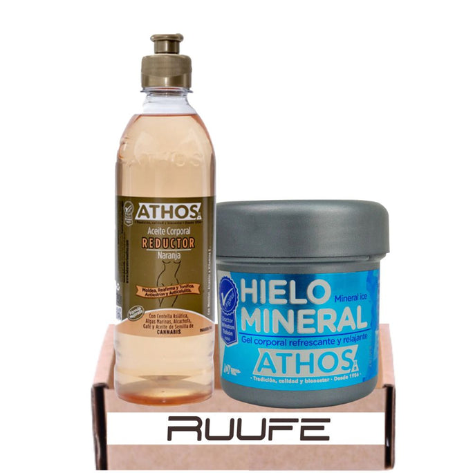 Body Oil Athos y athos hielo mineral (2 pack) aceite corporal reductor athos y hielo mineral athos gel athos aceite corporal de naranja aceite reductor athos 400ml and 200gr