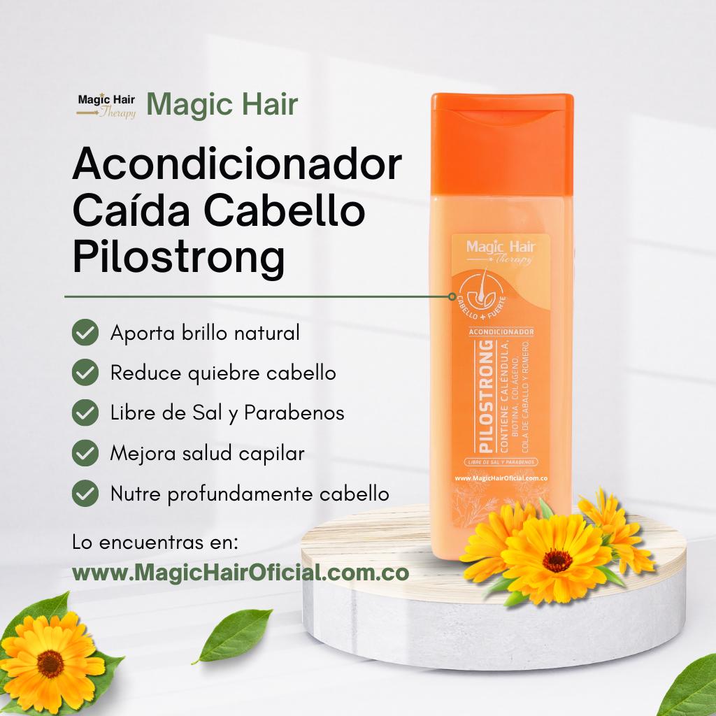 Magic Hair shampooo y acondicionador pilostrong + tratamiento capilar diurno + tratamiento capilar nocturno x500ml c/u (4 pack)