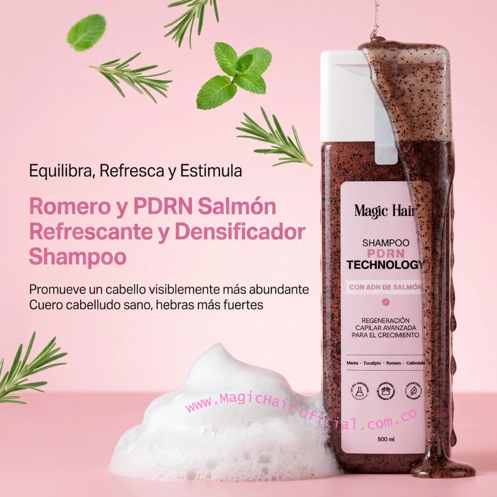 Magic Hair Shampoo de Romero con PDRN Salmon Para Cabello Debil 500ml