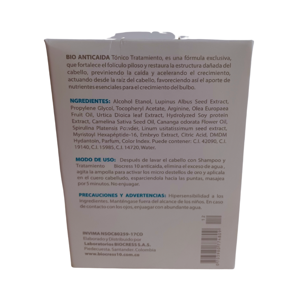 Biocress 10 Ampolla Bioanticaida (12 Pack)