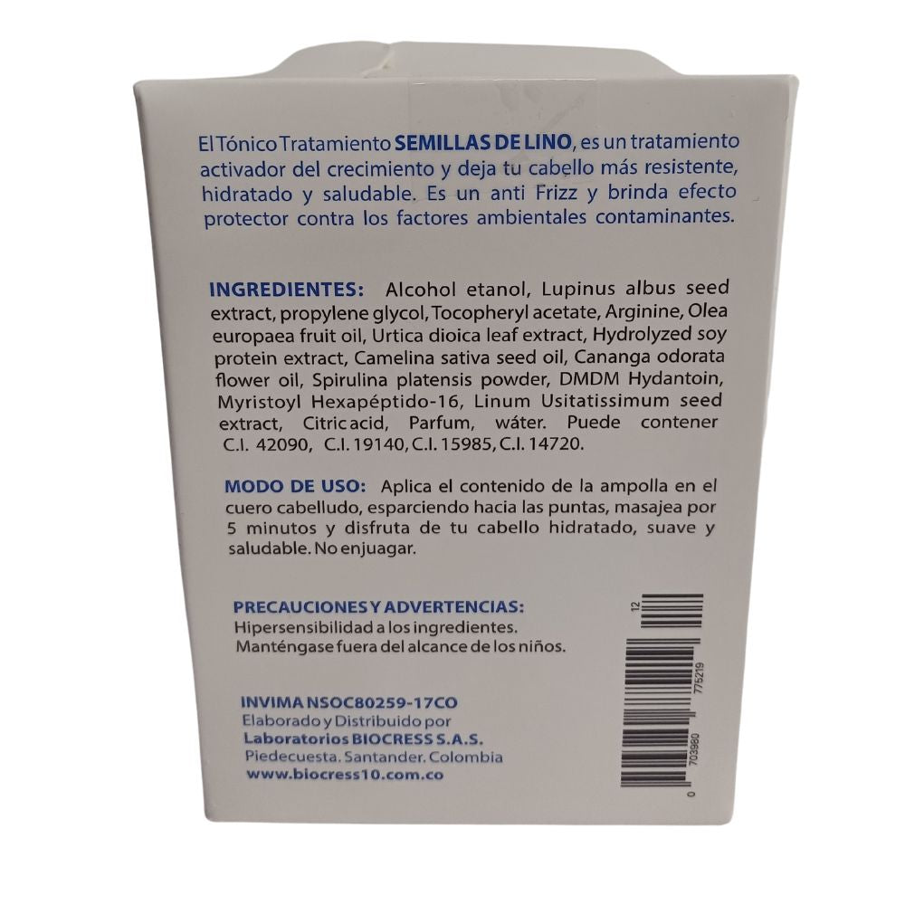 Biocress 10 Flaxseed Ampoules (12 Pack) 