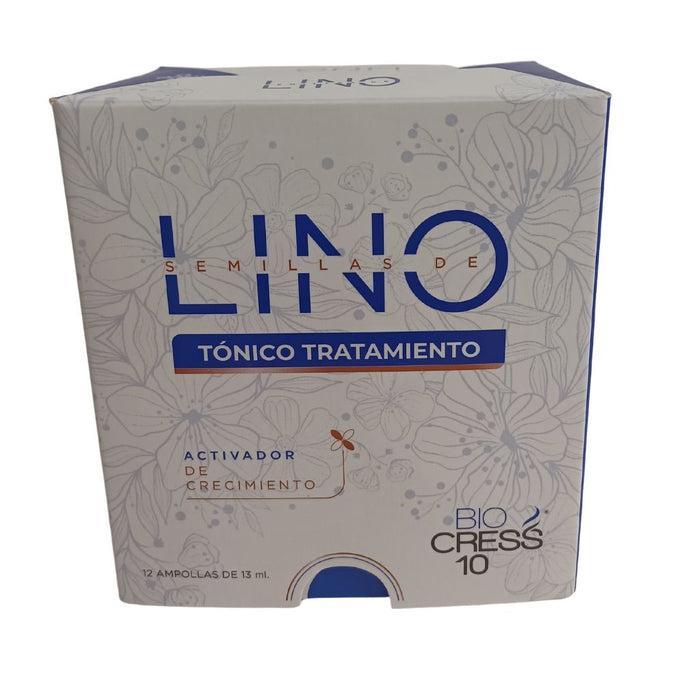 Ampoules for hair Strenght and hydration (12 Pack) biocress 10 ampolletas lino para fortalecer e hidratar el cabello biocress 10 lino