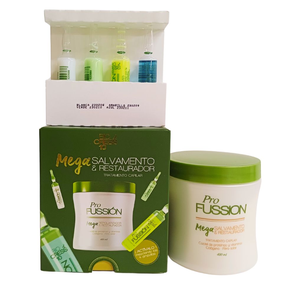 Biocress 10 Reparacion capilar y ampollas biocress (5 Pack) biocress 10 ampolletas Mega salvamento y restaurador profussion caja megasalvamento y restaurador capilar