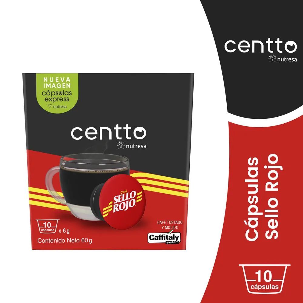 Cafe Sello Rojo capsulas Centto x10cap x6gr c/u