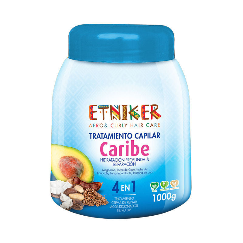 Etniker Tratamiento Caribe Hidratacion Profunda y Brillo 4 en 1 x1000gr