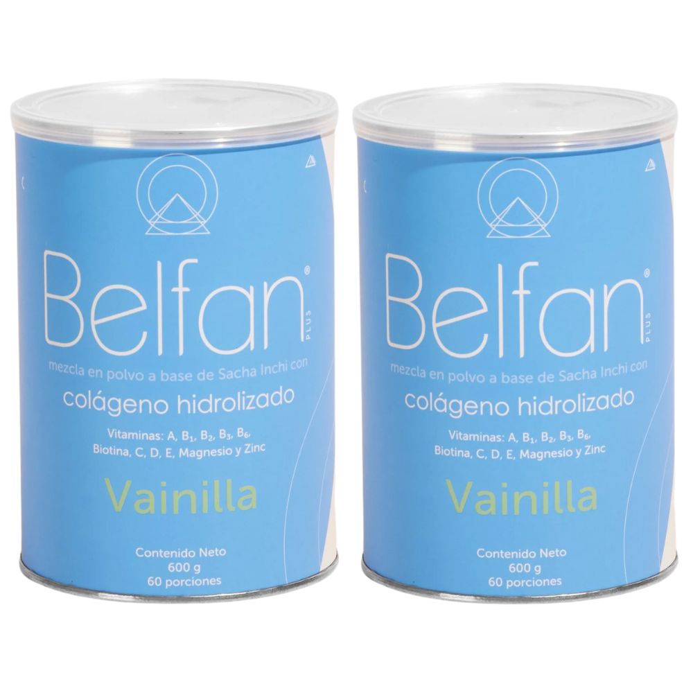 Belfan Colageno Hidrolizado Vainilla x 600g (2 PACK)