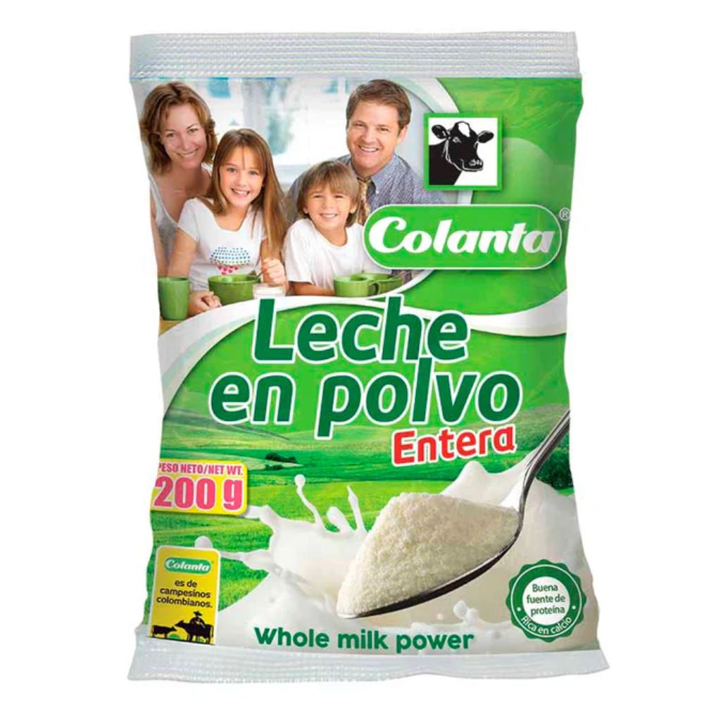 Kola Granulada Tarrito Rojo x 135gr y Leche en Polvo x 200gr Colanta entera (2 pack)