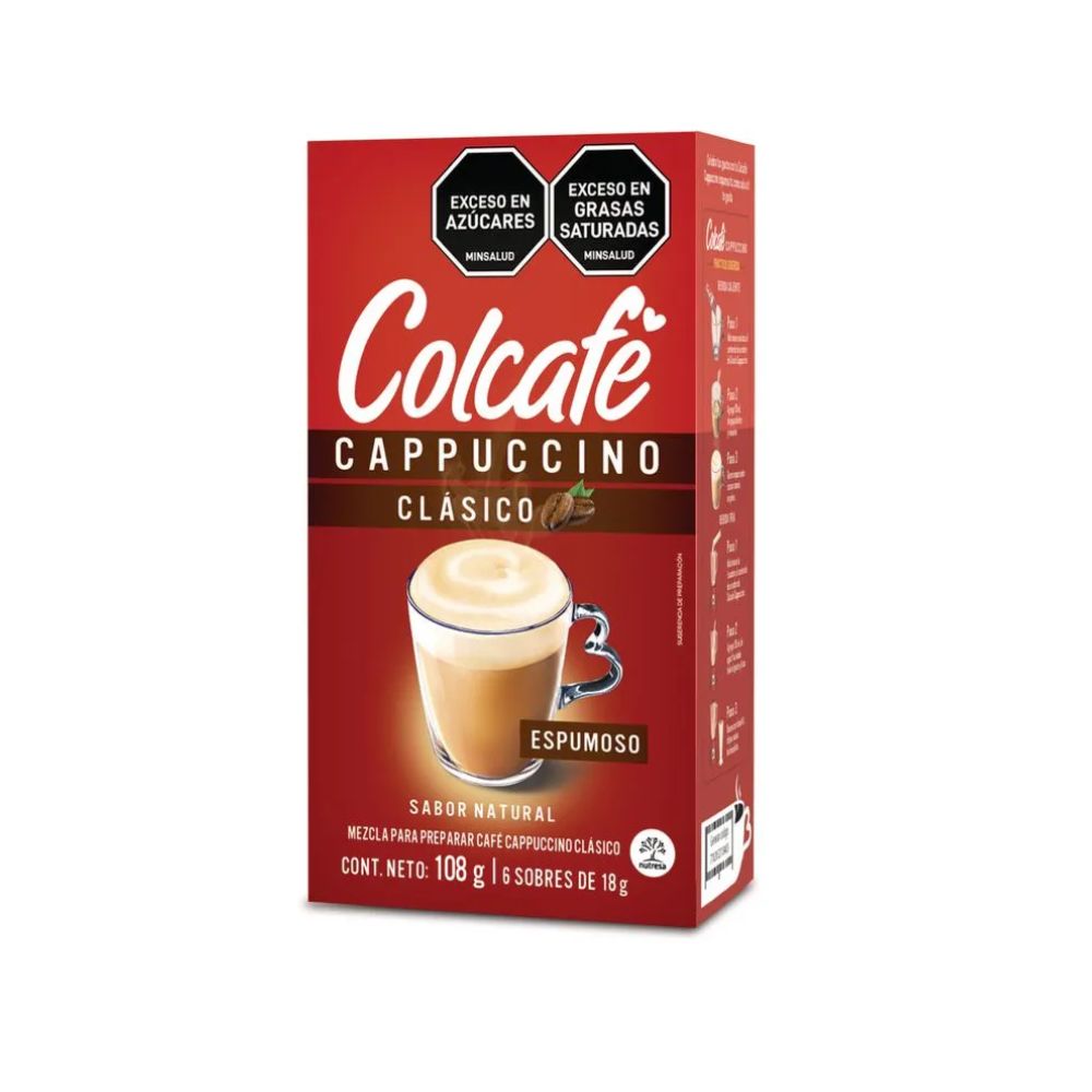 Colcafe Capuccino Clasico Cafe 108gr - 6 unid (1 pack)