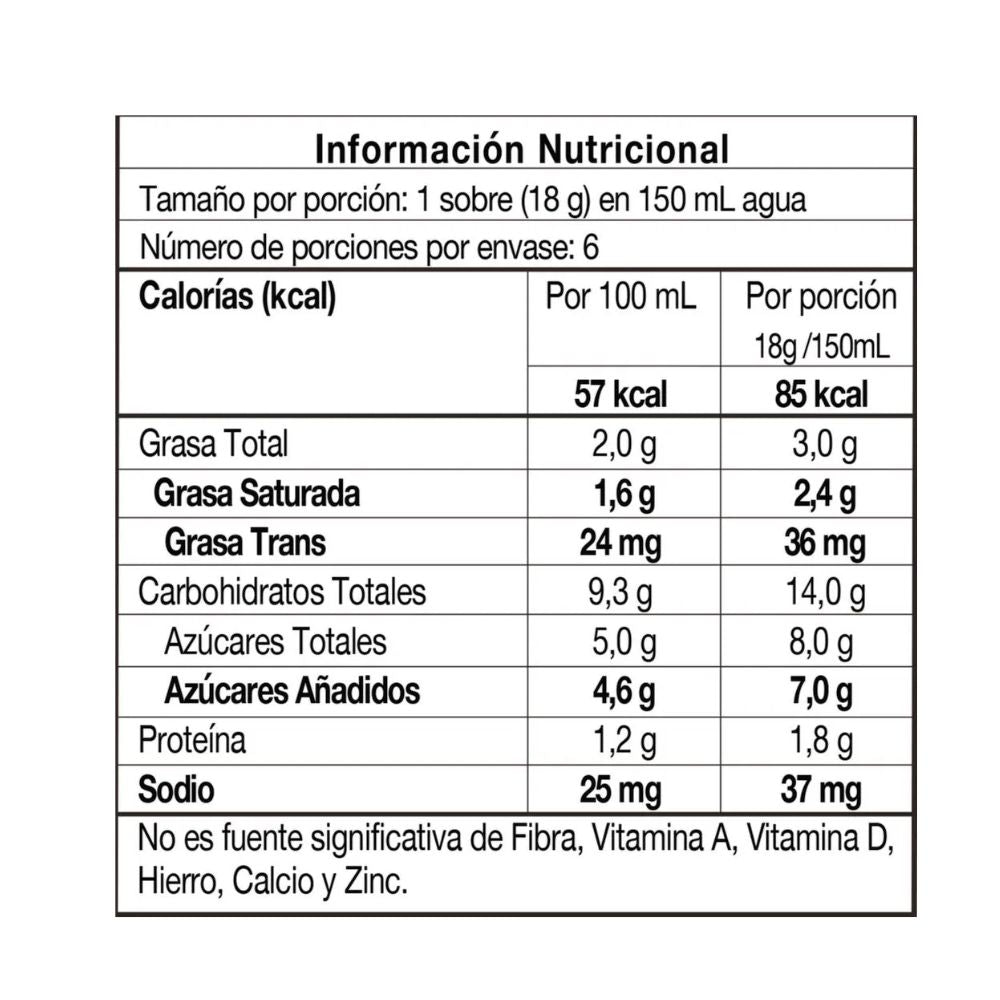 Colcafe Capuccino Avellana Cafe 108g - 6 unid (1 pack)