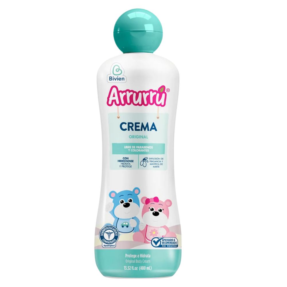 Arrurru Shampoo Cabello Claro x 750ml Colonia Arrurru Rosada x 400ml y Crema Arrurru x 400ml (3 Pack)