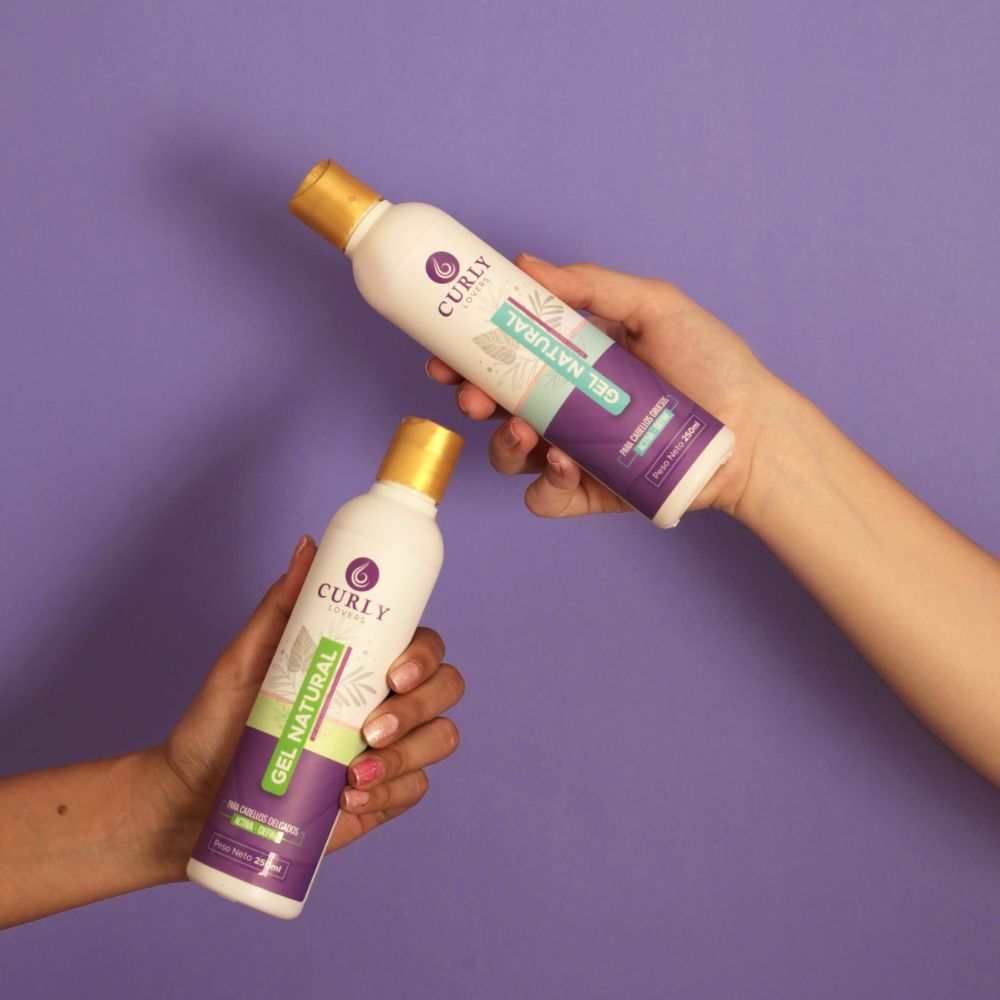 Curly Lovers styling cream and Curly Lovers natural gel for thin hair curly lovers hair products, Duo Kit (thin hair) 