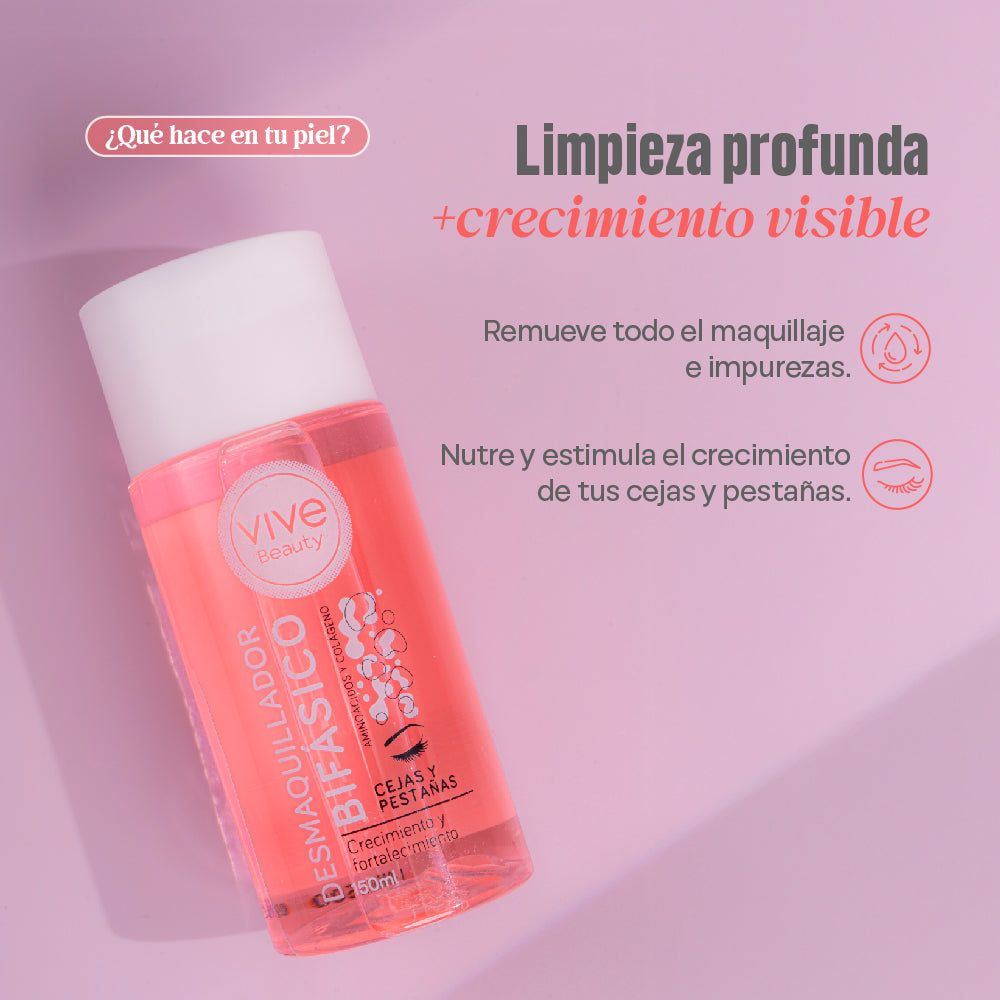 Vive Beauty Desmaquillador Bifasico Cejas y Pestañas 150 ml