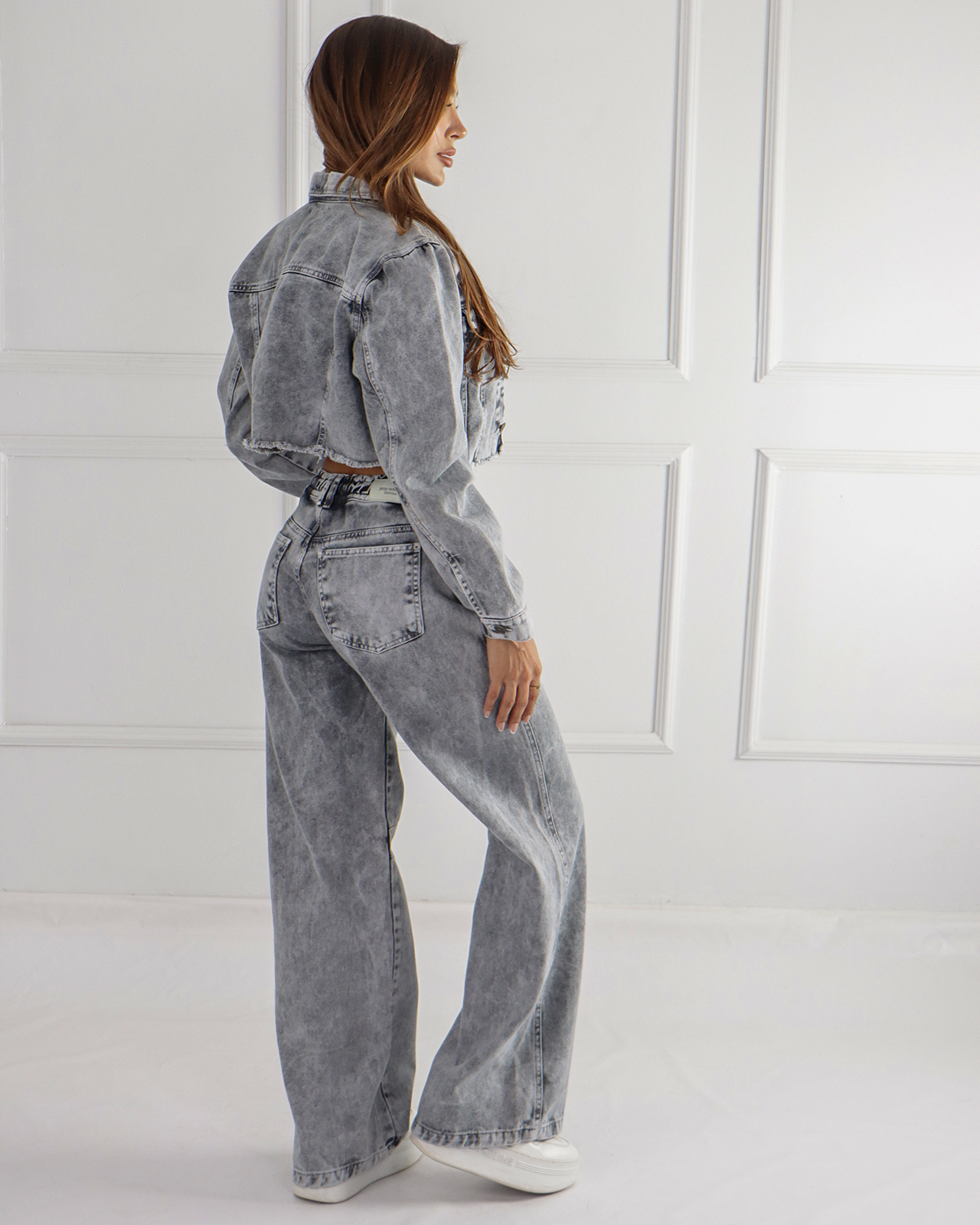 Joy Staz Jean Wide Leg black and cream  715029 - 7CH0502