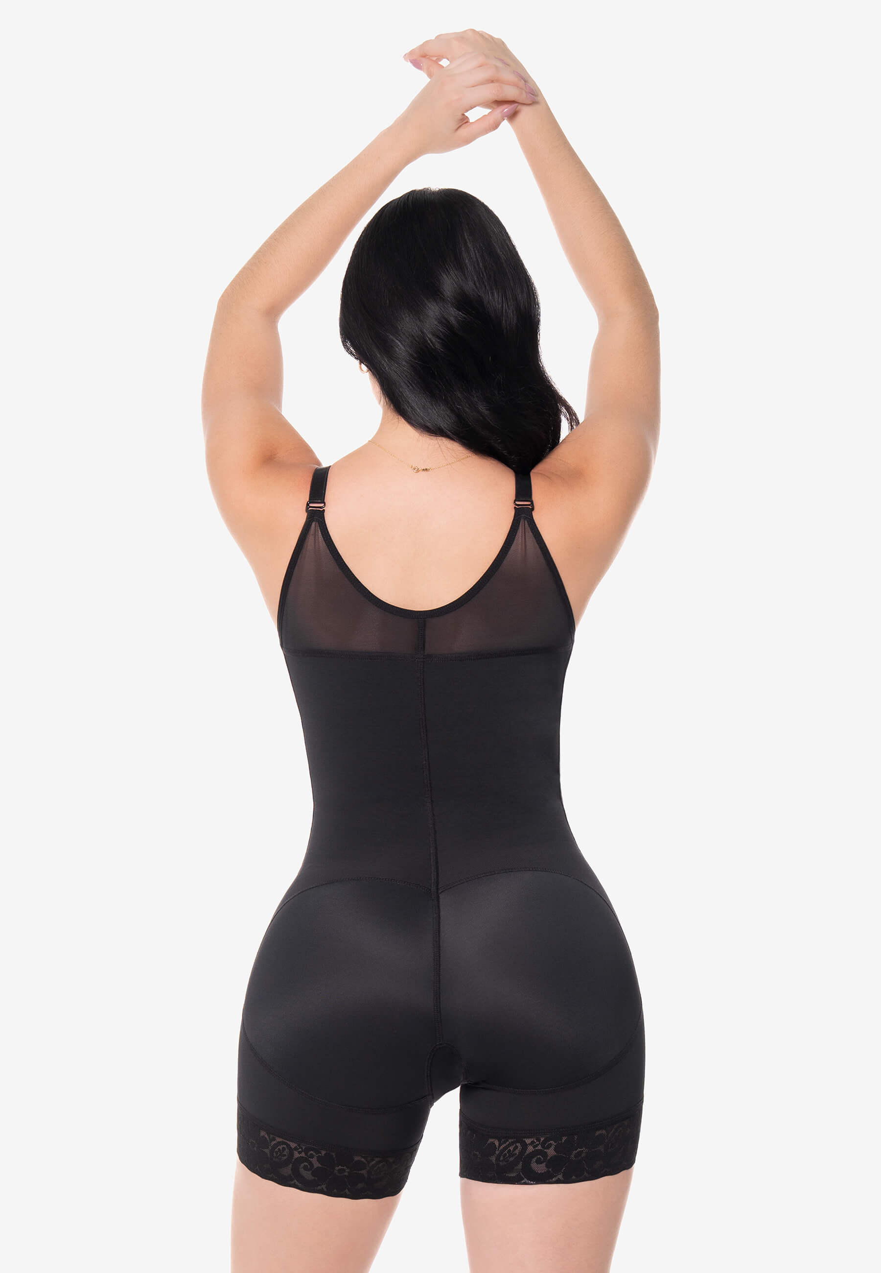 Curvia Faja Elena cachetera con broche Negro