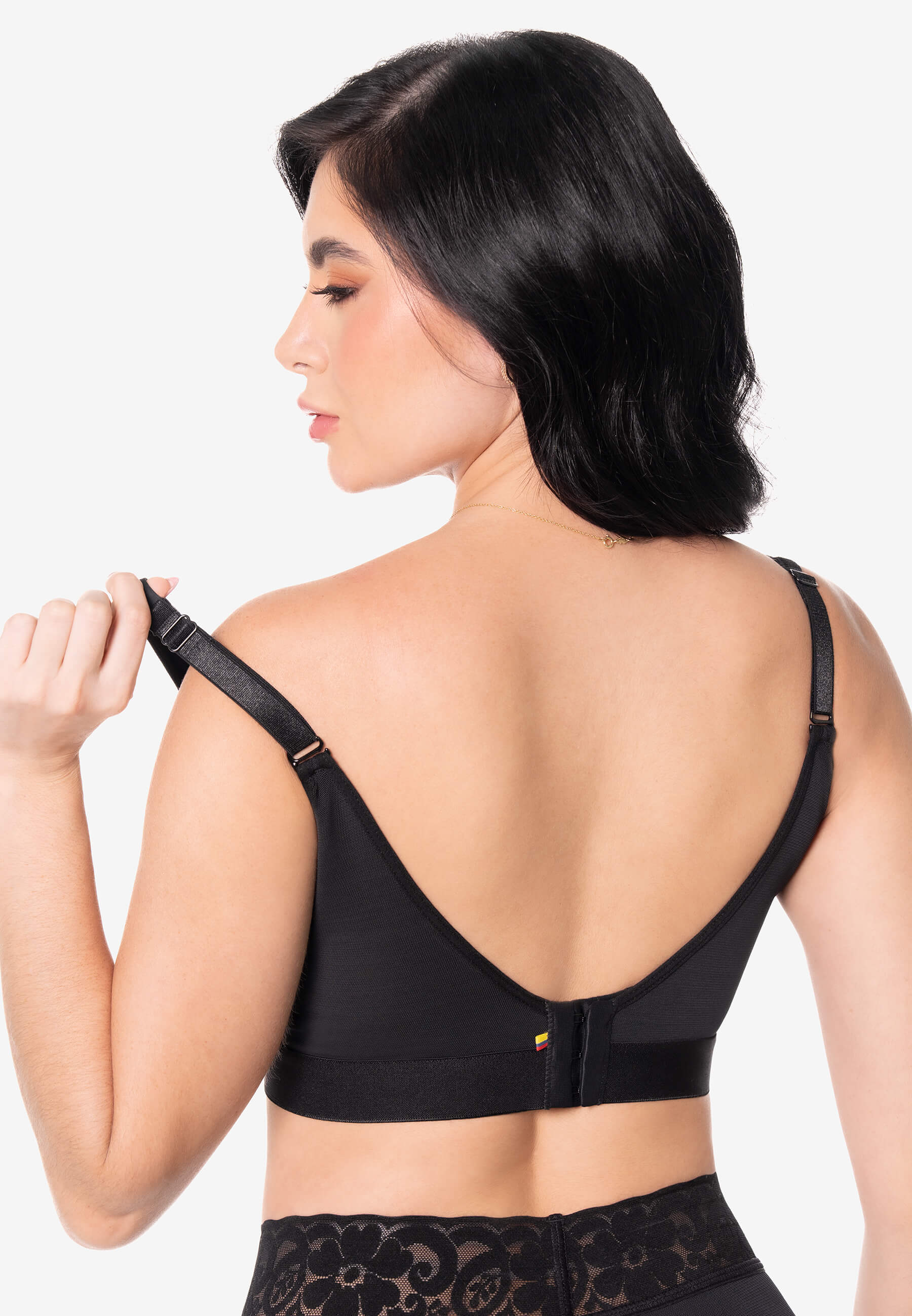 Curvia Brasier Emilia tipo top Negro