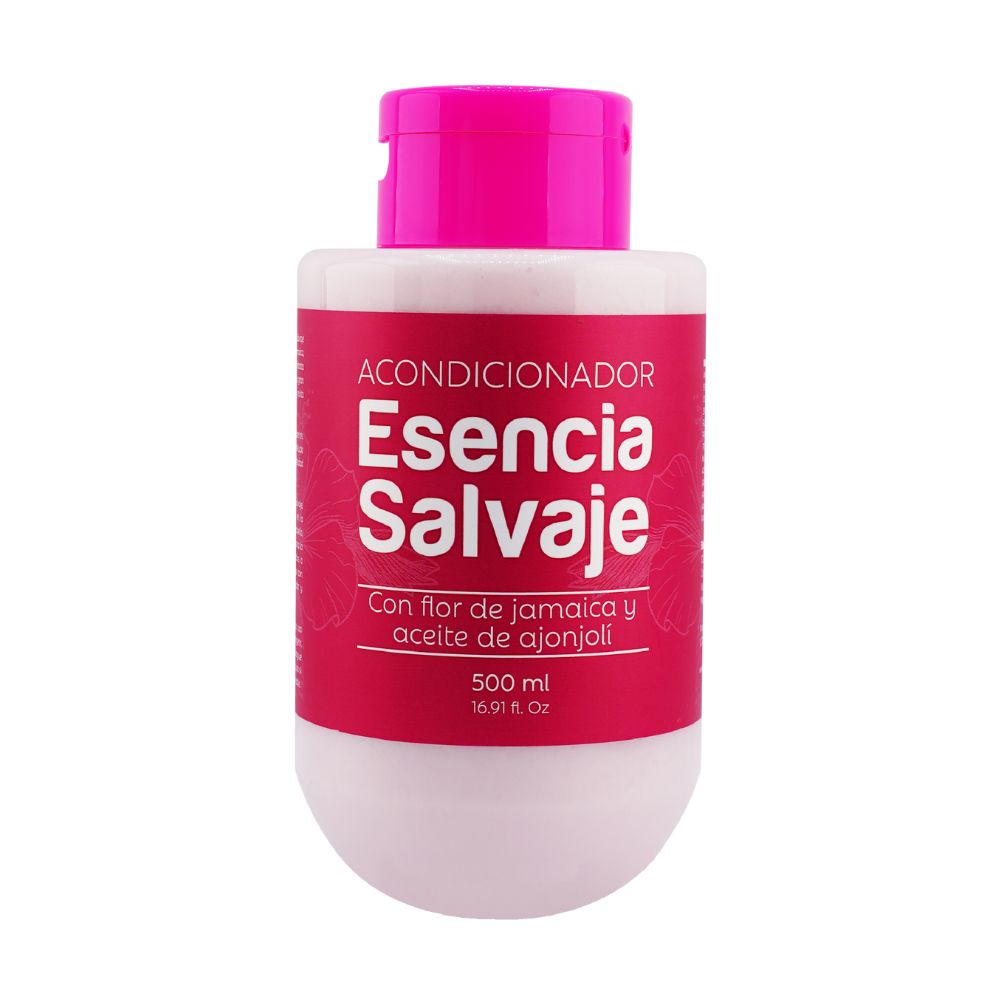 Esencia Salvaje Shampoo de Flor de Jamaica , Acondicionador de Flor de Jamaica y Tratamiento Flor de Jamaica   (3 Pack)