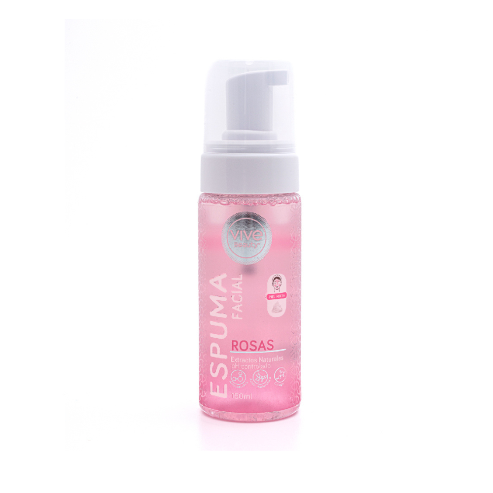 Vive Beauty Espuma Facial Rosas 150 ml