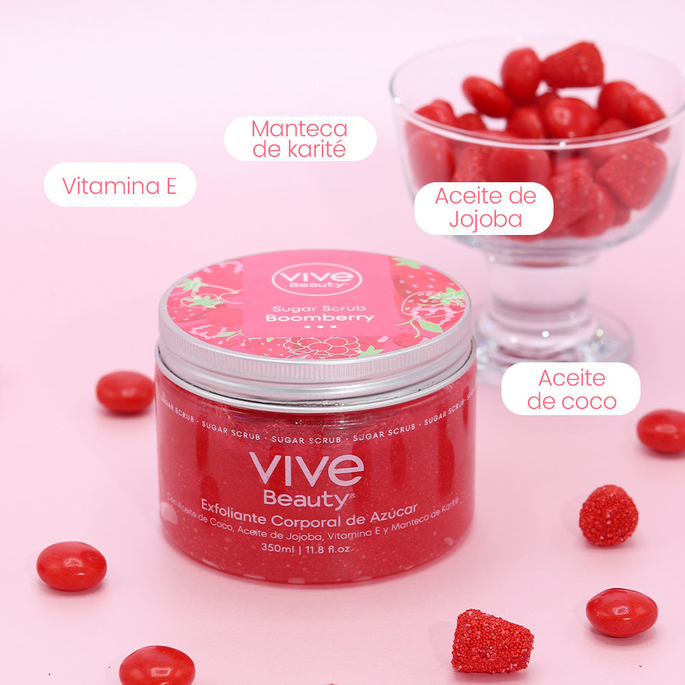Vive Beauty Exfoliante de Azucar Boomberry 350 ml