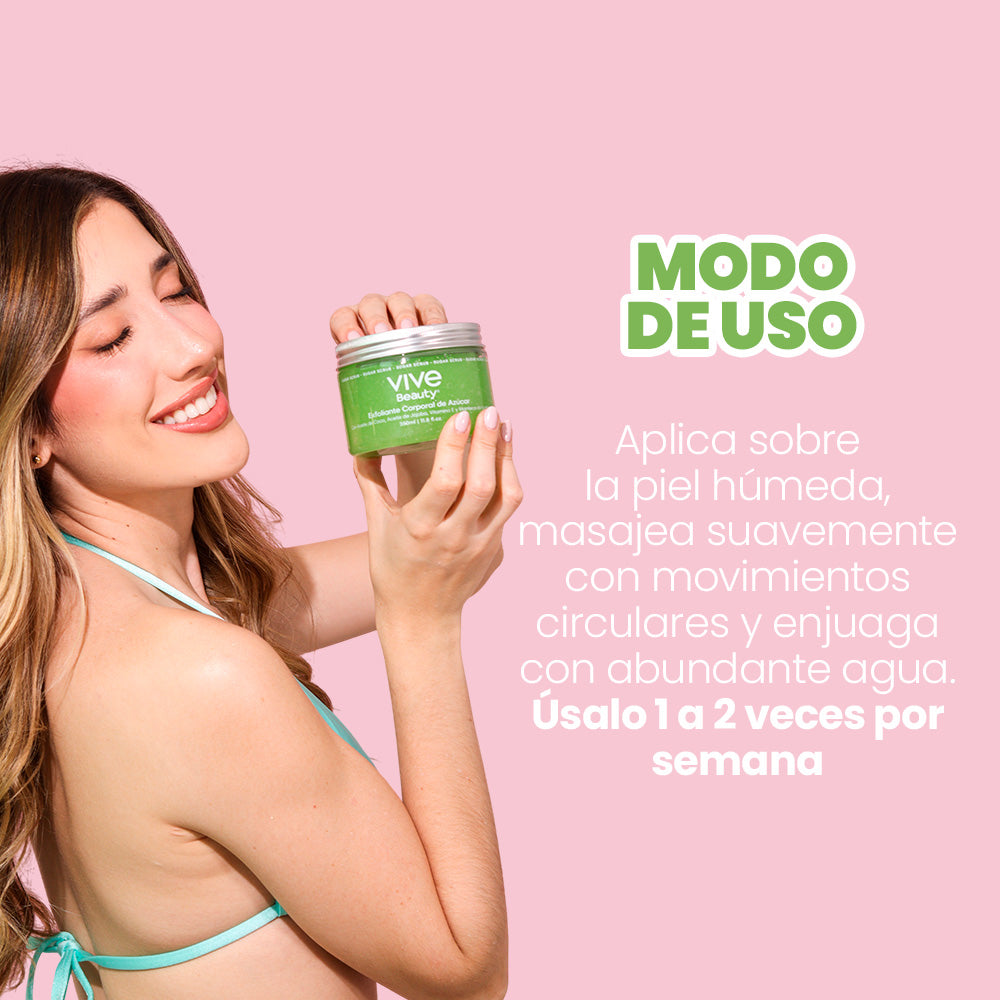 Vive Beauty Exfoliante de Azucar Green Glow 350 ml