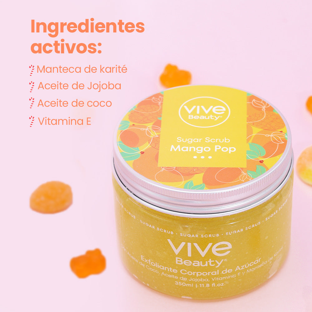 Vive Beauty Exfoliante de Azucar Mango Pop 350 ml