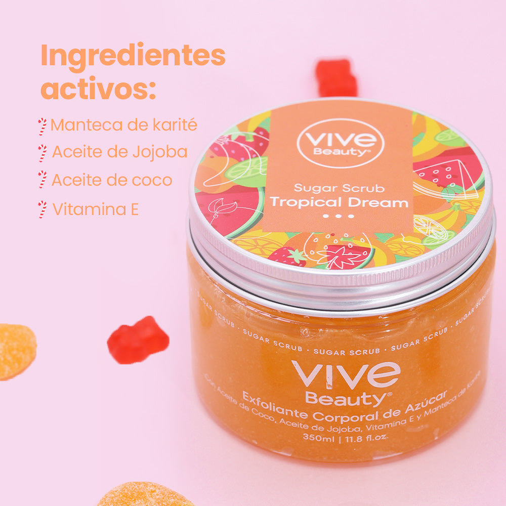 Vive Beauty Exfoliante de Azucar Tropical Dream 350 ml