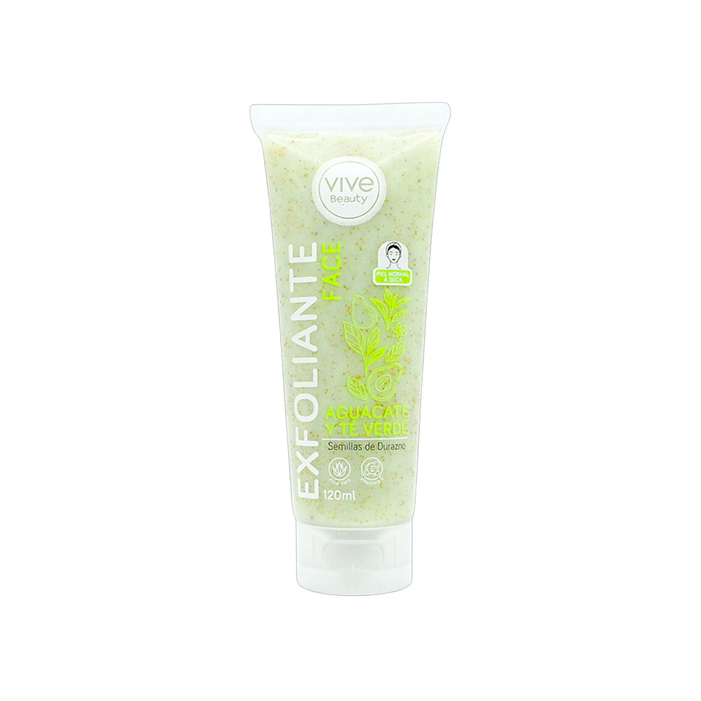 Vive Beauty Exfoliante Facial Aguacate & Te Verde 120 ml
