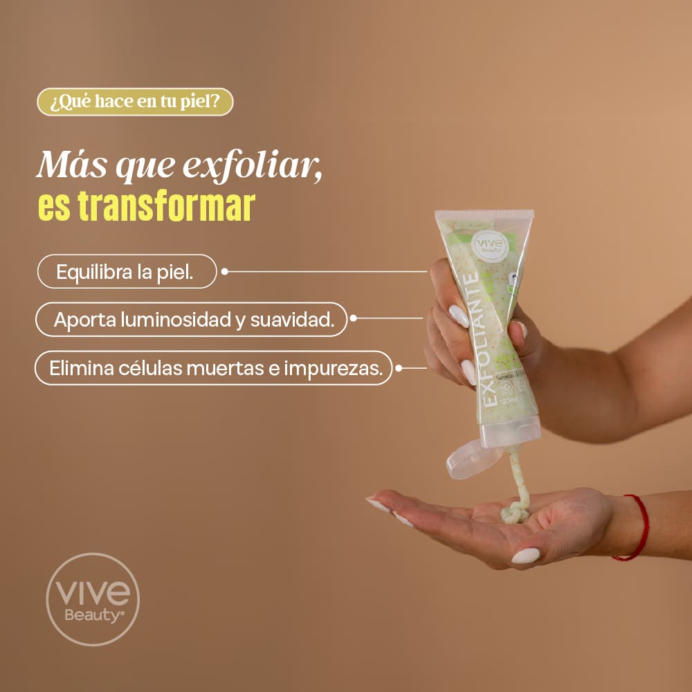 Vive Beauty Exfoliante Facial Aguacate & Te Verde 120 ml