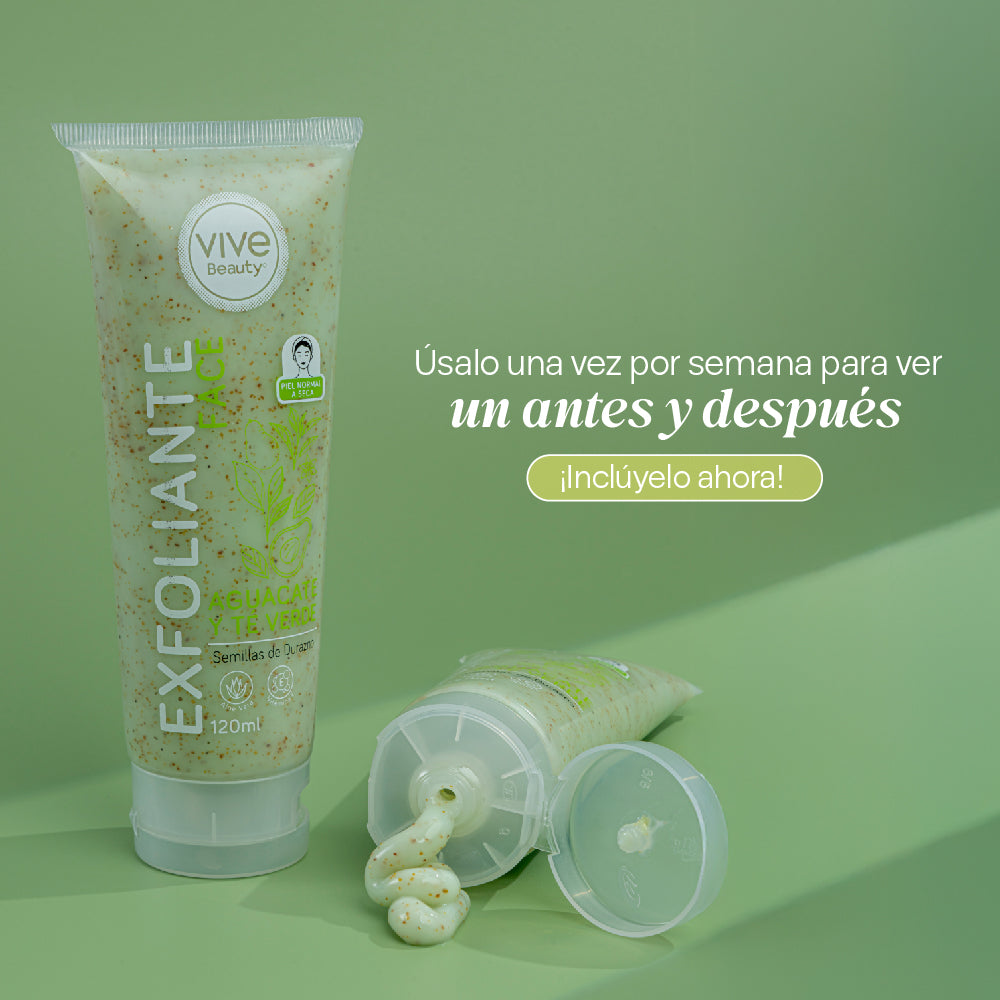 Vive Beauty Exfoliante Facial Aguacate & Te Verde 120 ml