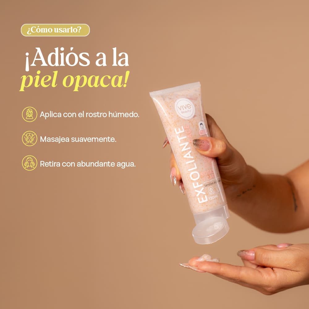 Vive Beauty Exfoliante Facial Rosas 120 ml