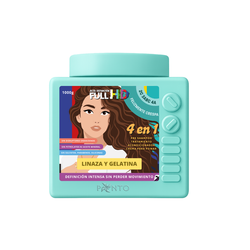Ponto Hair Full HD Felizmente Crespa 4 en 1 - 1000gr
