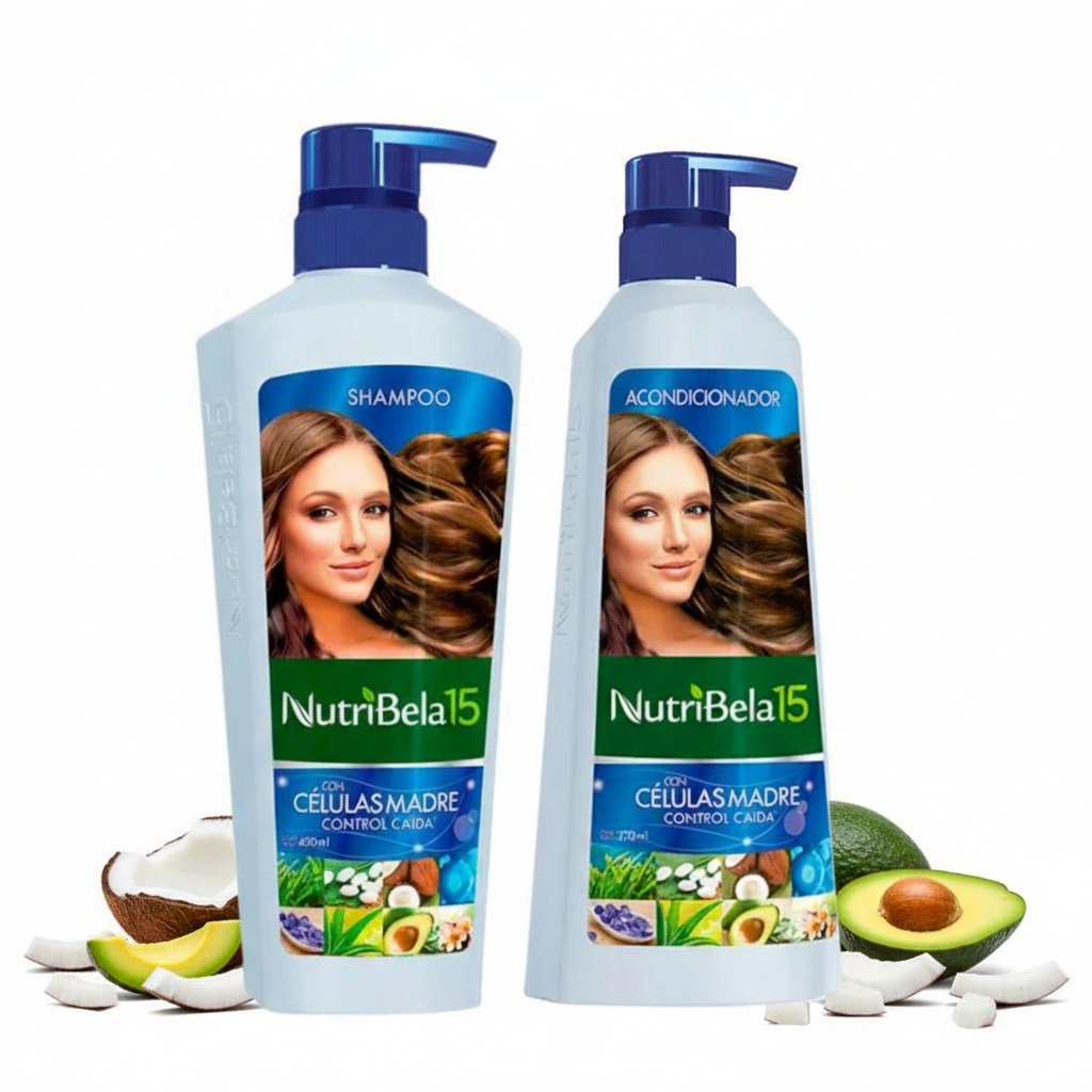 Nutribela 15 Stem Cells Shampoo 400mL + Conditioner 400mL (2 Pack) 