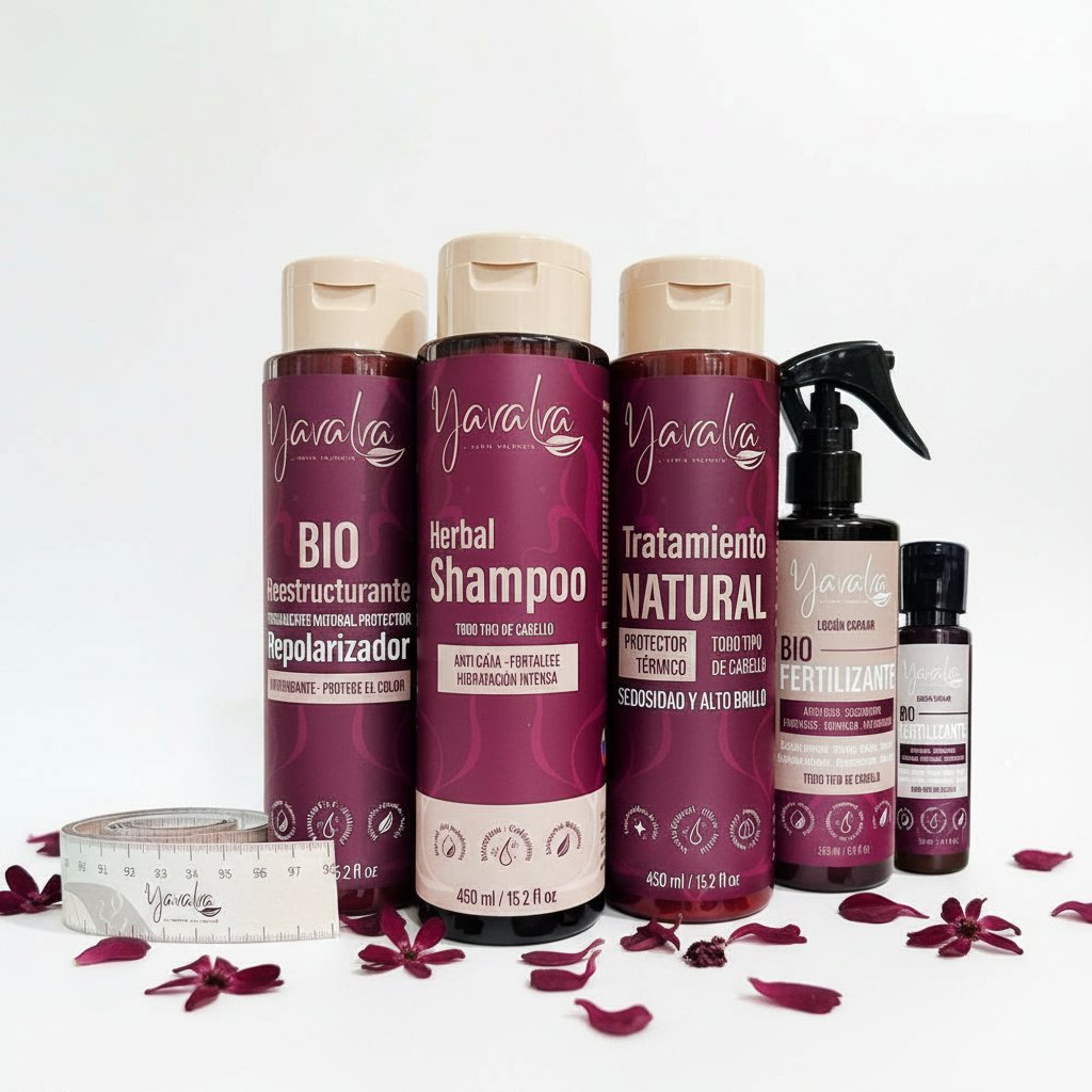 Yavalva Herbal Shampoo, Yavalva Bio Restructuring, Yavalva Natural Treatment, Yavalva Bio Fertilizer, Yavalva Celestial Breeze, Yavalva Restorative Serum. - Yavalva Complete Line Kit (6 Pack) 
