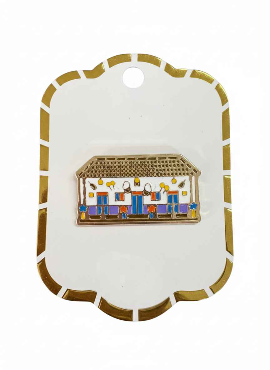 Pin metalico Casa tipica dorado PI-12