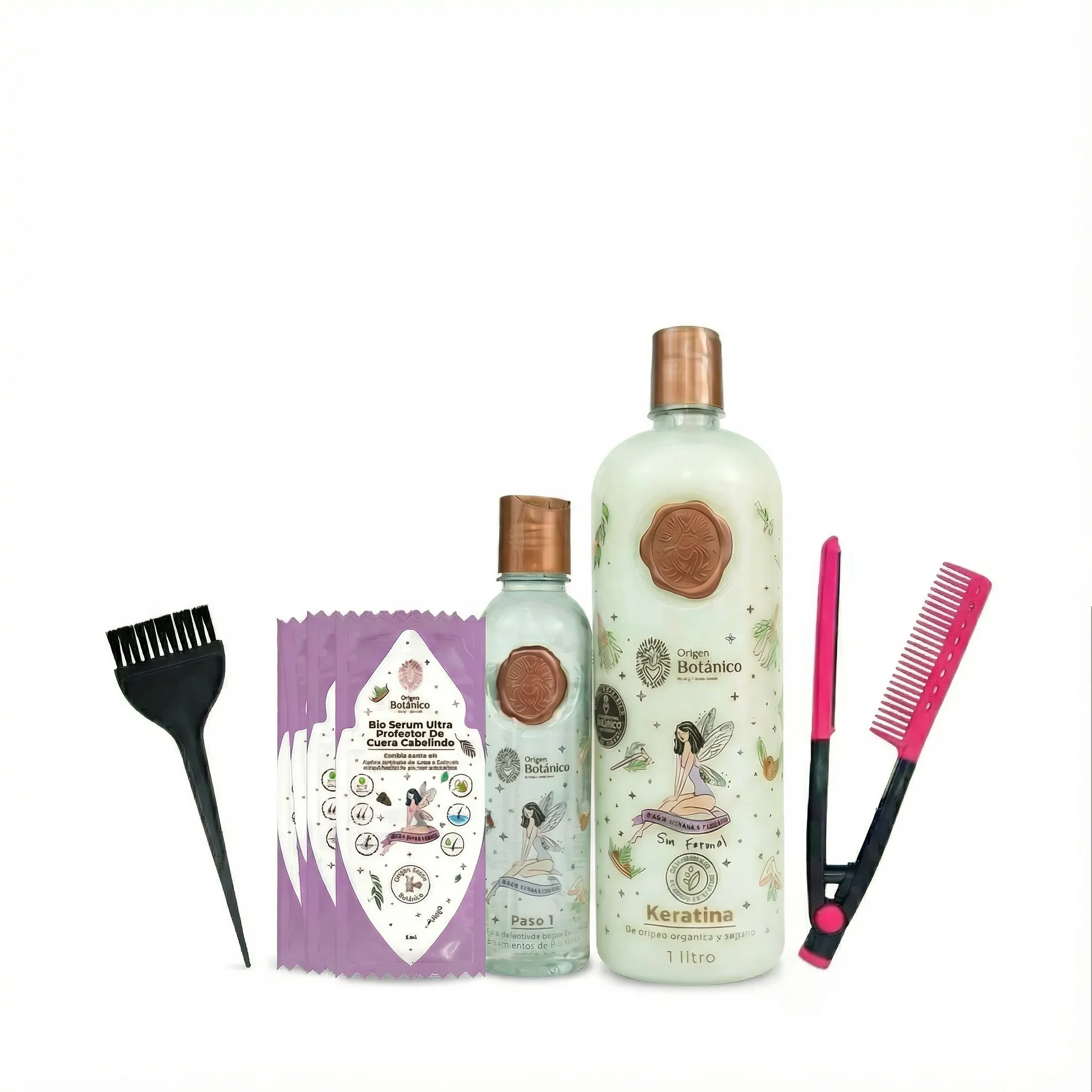 Botanical Ritual Keratin + Brush + Comb for straightening iron (3 Pack) 