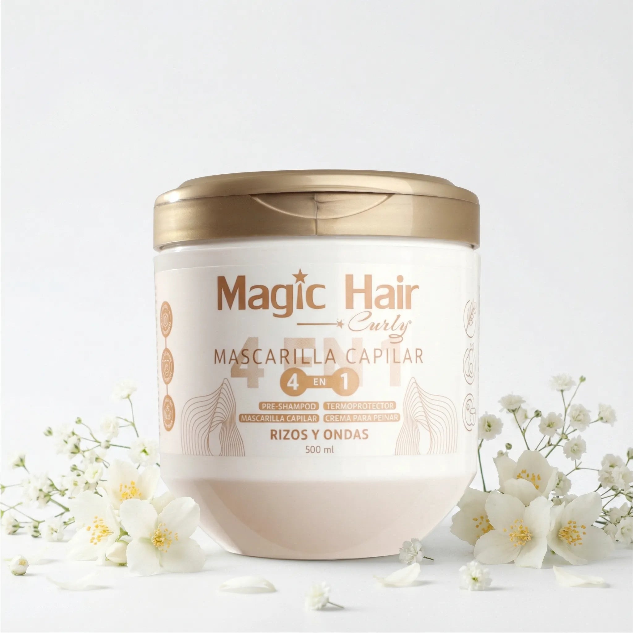 Magic Hair Mascarilla Capilar 4 en 1 Tratamiento para Cabello Crespo 500ml