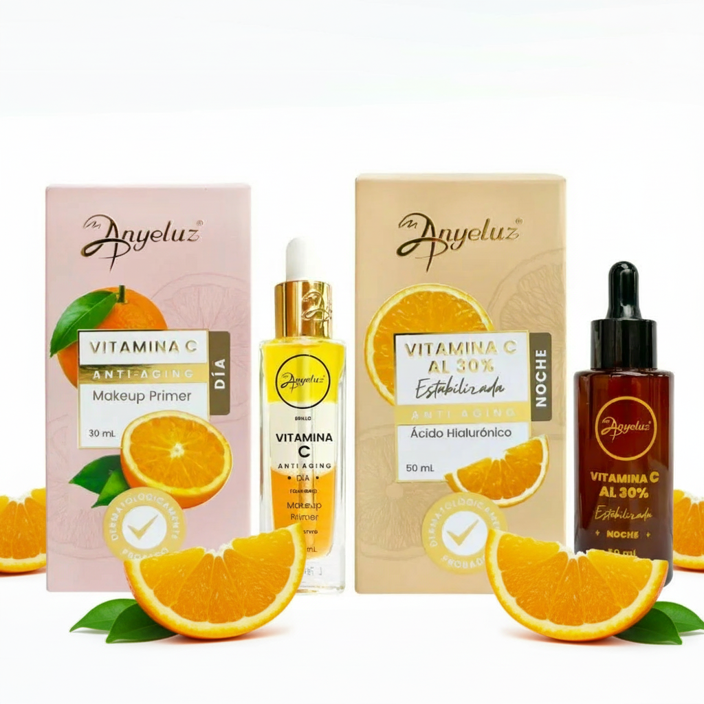Anyeluz Vitamina C Dia Anti Aging y Anyeluz vitamina C Noche mejora el colageno (2 pack)