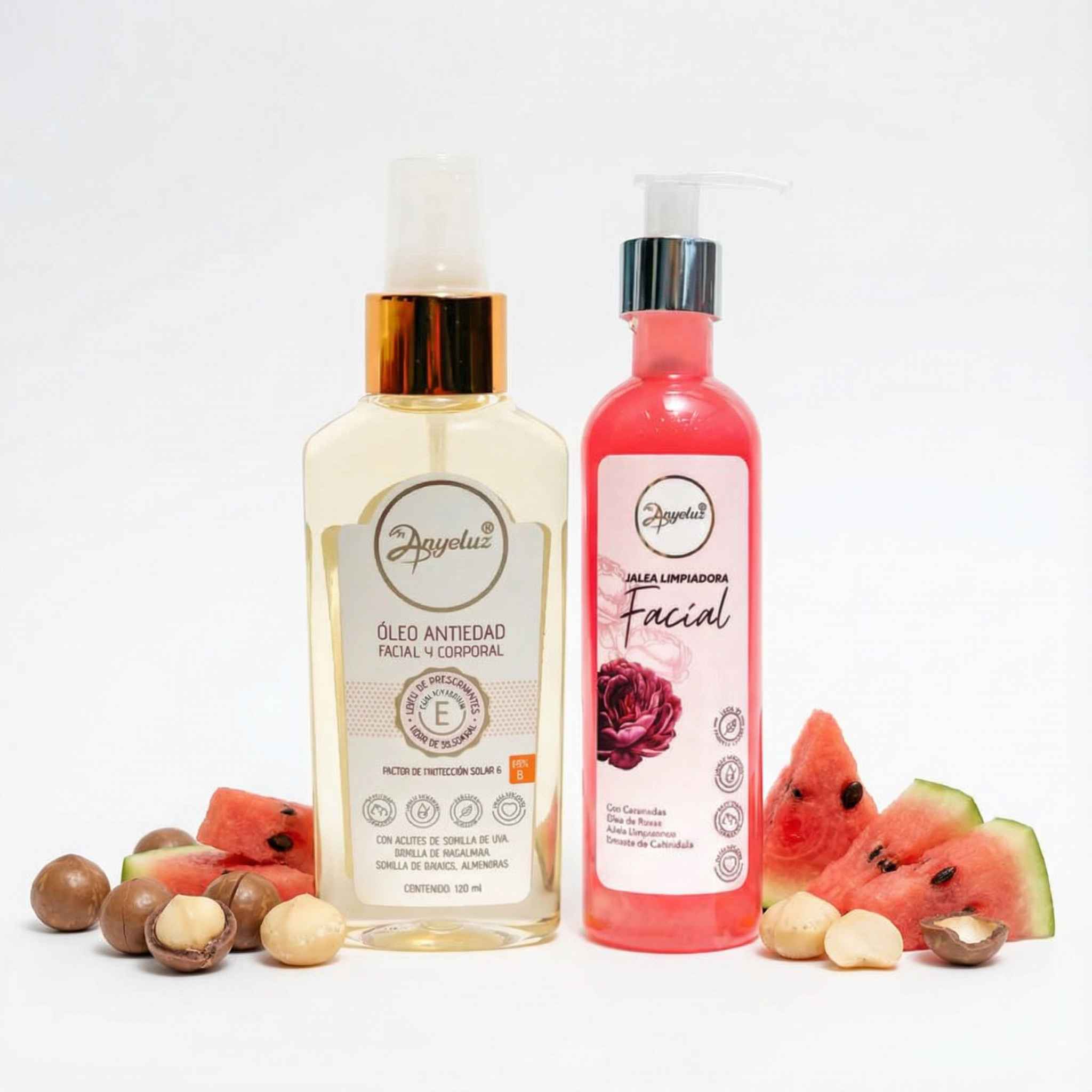 Anyeluz Anti-Aging Facial Body Oil and Anyeluz Facial Cleansing Jelly (Pack 2) 