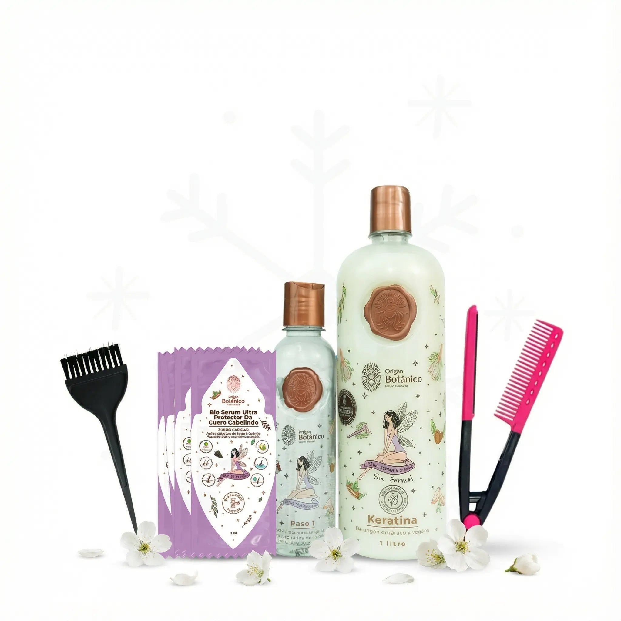 Botanical Ritual Keratin + Brush + Comb for straightening iron (3 Pack) 