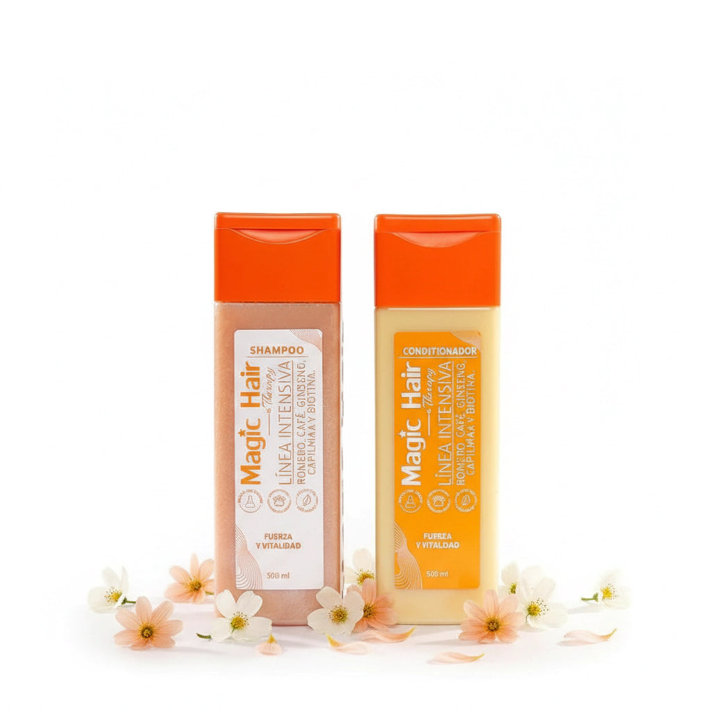 MAGIC HAIR NUEVA LINEA DE CRECIMIENTO INTENSIVO - Shampoo Linea Intensiva 500ml y Acondicionador Linea Intensiva 500ml (2 pack)