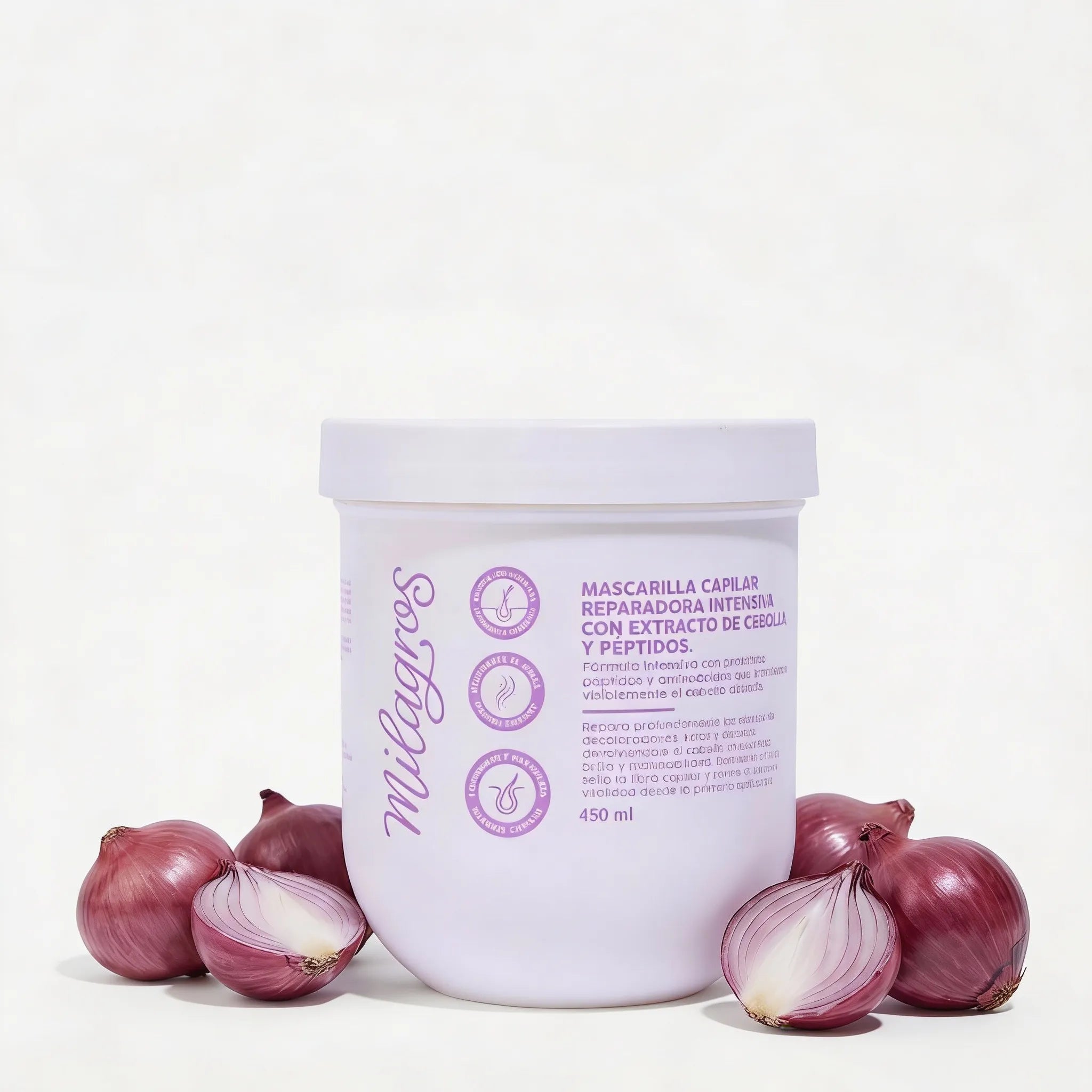 MIlagros Mascarilla Reparacion Intensiva con Extractos de Cebolla y Peptidos 450ml