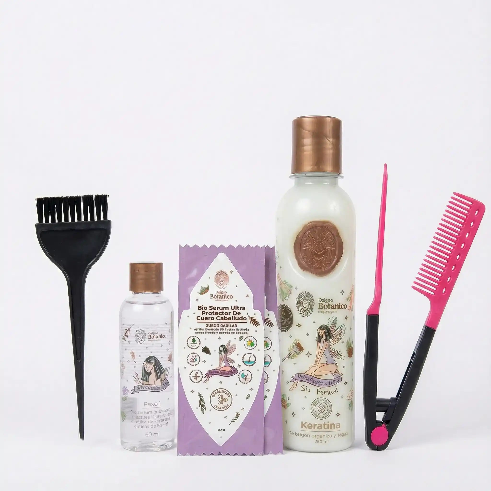 Botanical Ritual Keratin + Brush + Comb for straightening iron (3 Pack) 