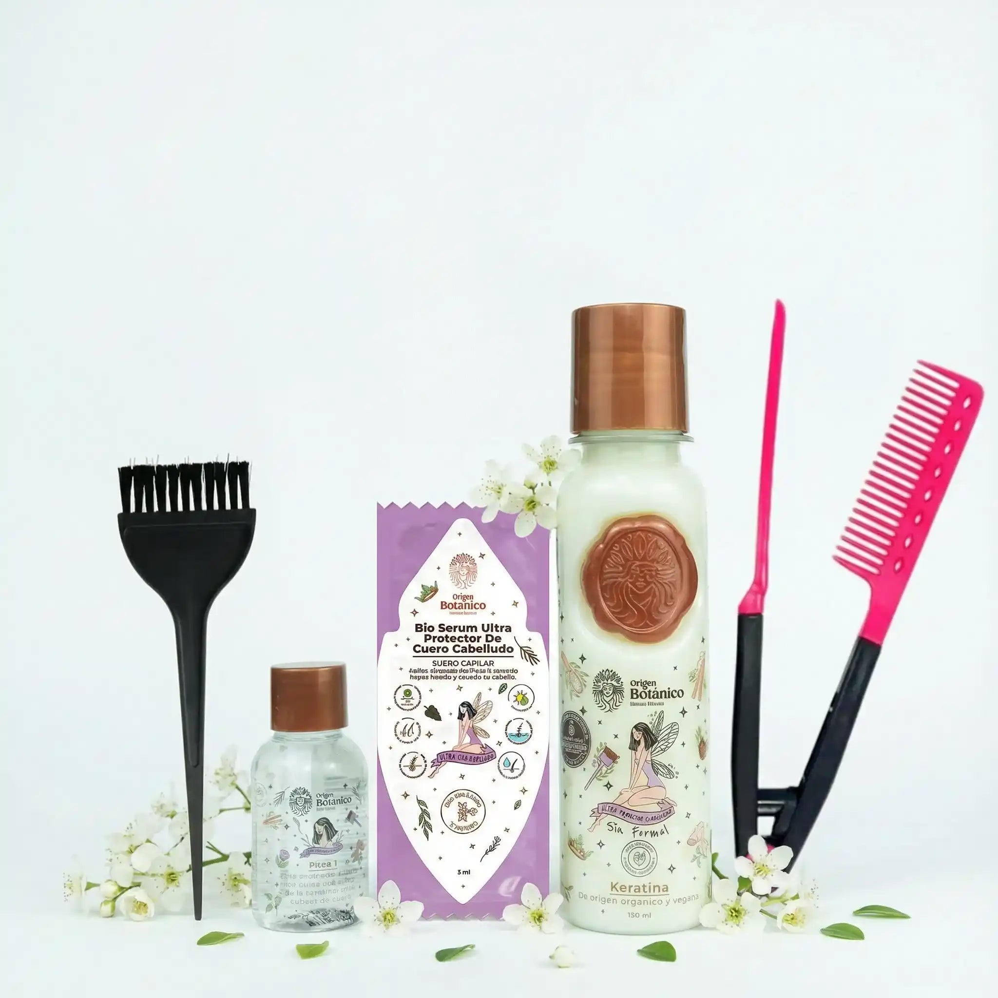 Botanical Ritual Keratin + Brush + Comb for straightening iron (3 Pack) 