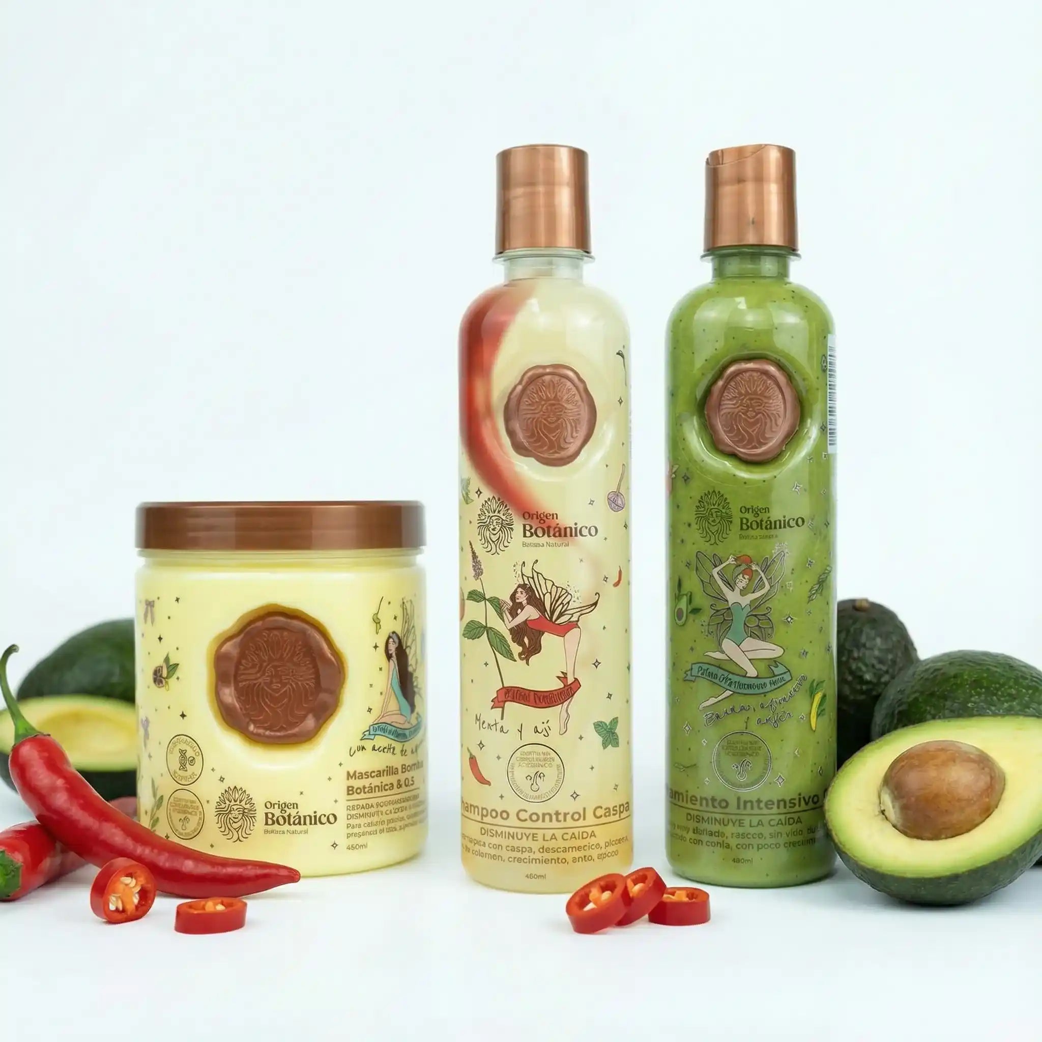 Ritual Botanico Shampoo Aji, Intensive Plex Treatment and Ritual Botanico Hair Pump (3 Pack)