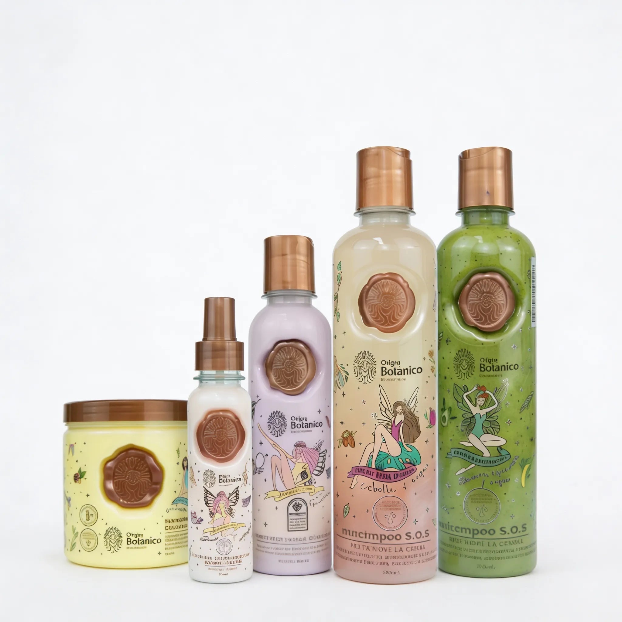 Origen Botanico Shampoo Cebolla, Tratamiento Intensivo Plex Mascarilla Bomba capilar ritual Botanico, mantequilla y termoprotector de ritual botanico (5 Pack)